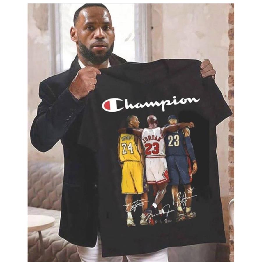 Nba Champions Kobe Bryant , Michael Jordan, Lebron James Signatures Unisex T-Shirt