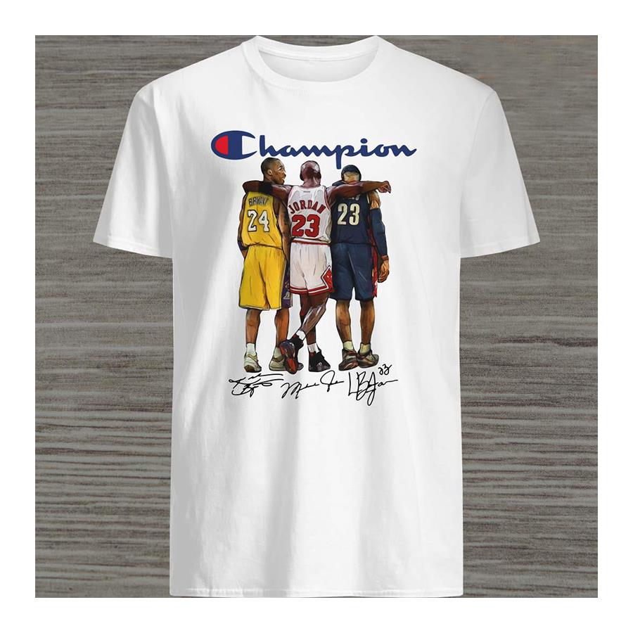 Nba Champions Kobe Bryant , Michael Jordan, Lebron James Signatures Unisex T-Shirt