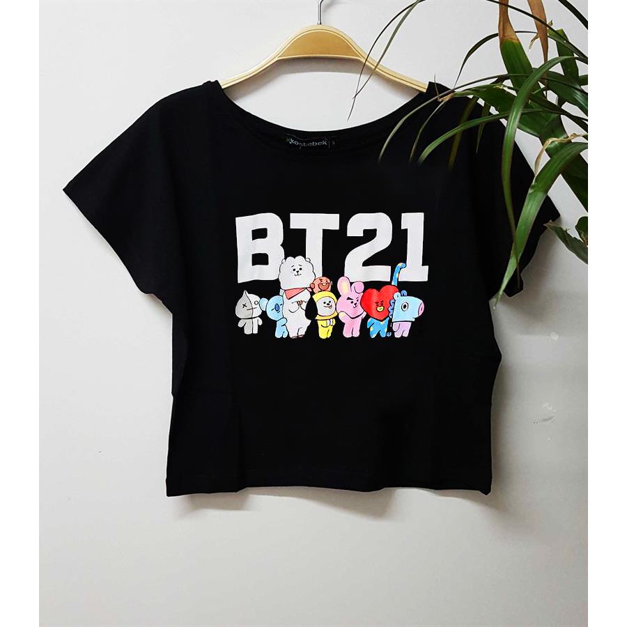K-Pop Bts Bt21 Yarım Kadın T-Shirt