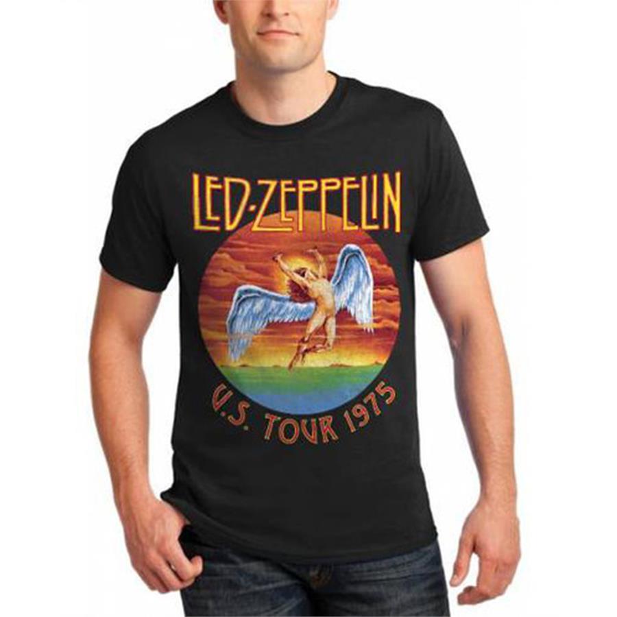 Led Zeppelin U.S. Tour 1975  Büyük Beden T-Shirt
