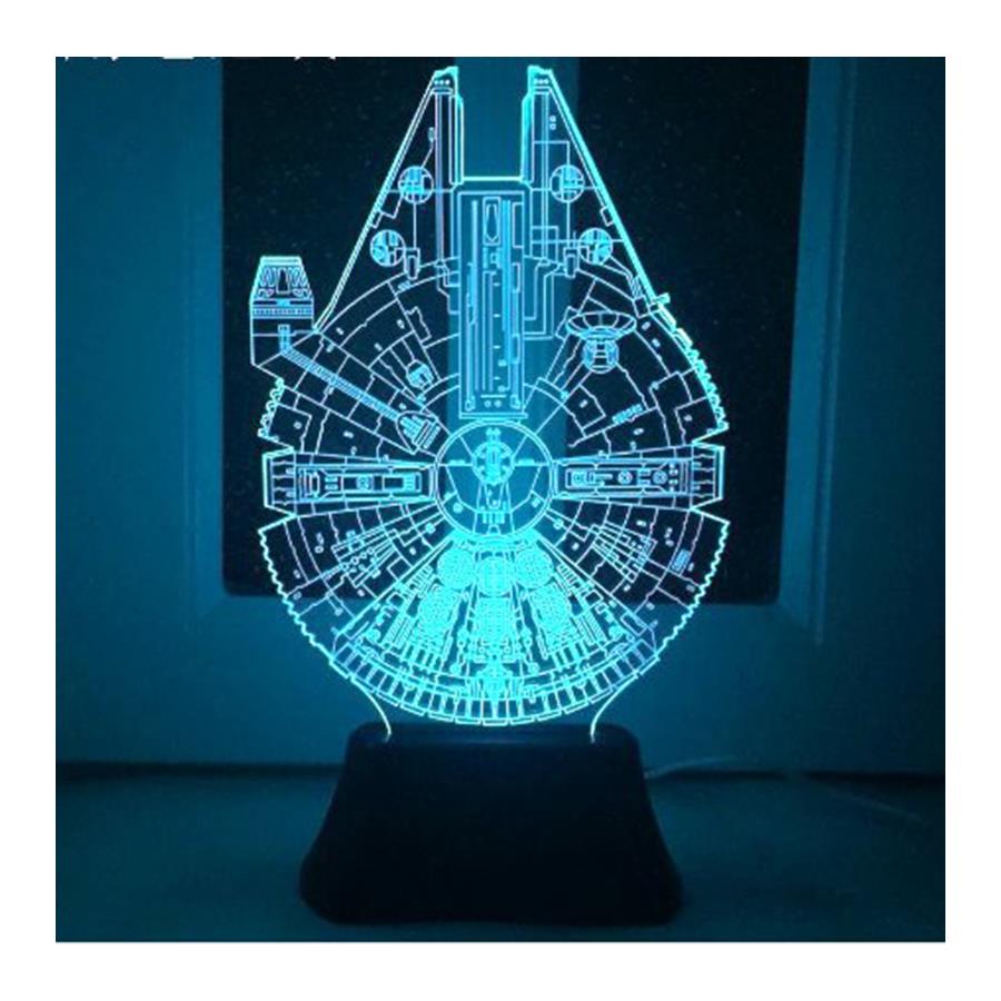 Star Wars Millennium Falcon Uzay Aracı 3D Gece Lambası