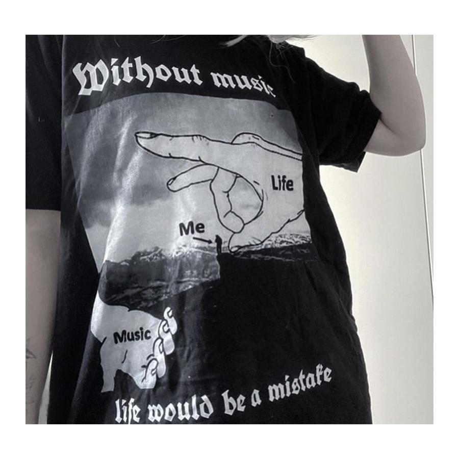 Without Music ...   Büyük Beden T-Shirt