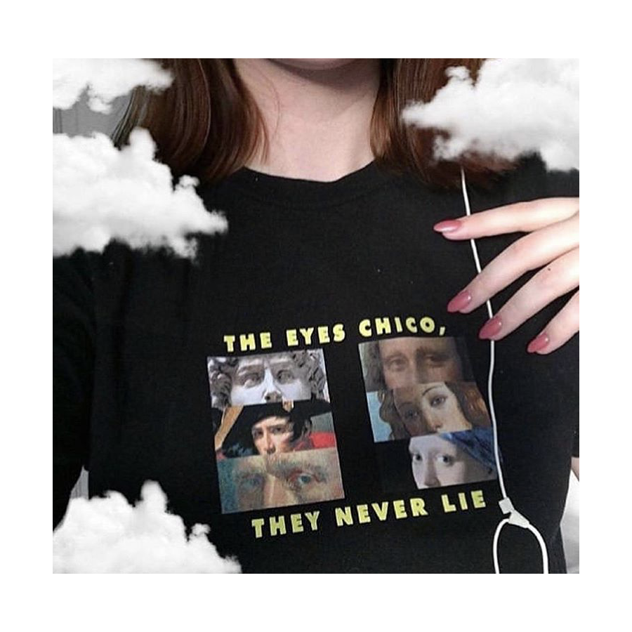 Art - Scarface - The Eyes Chico, They Never Lie Büyük Beden T-Shirt