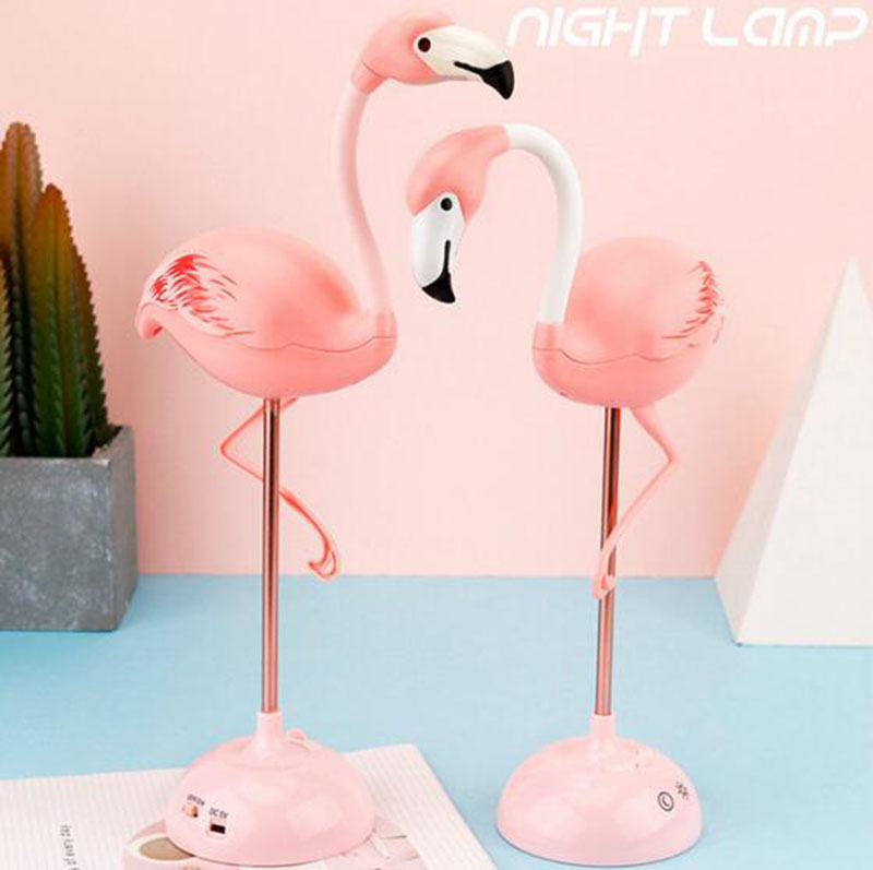 Yatak Odası İçin Dokunmatik Flamingo Gece Lambası KML187