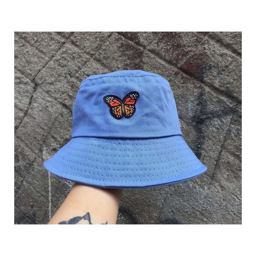 Turuncu Butterfly - Kelebek Bucket Şapka