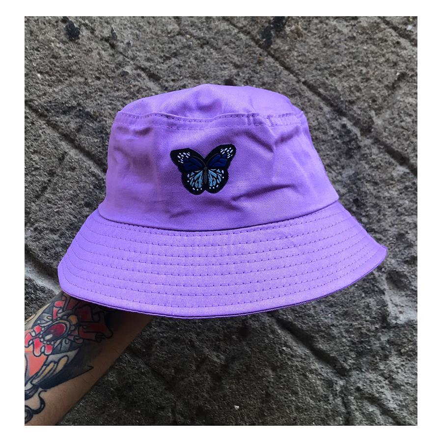 Mavi Butterfly - Kelebek Bucket Şapka