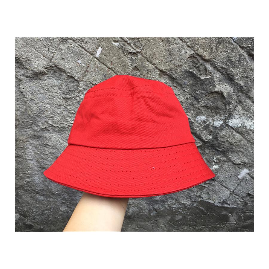 Mat Kırmızı Yazlık Bucket Şapka