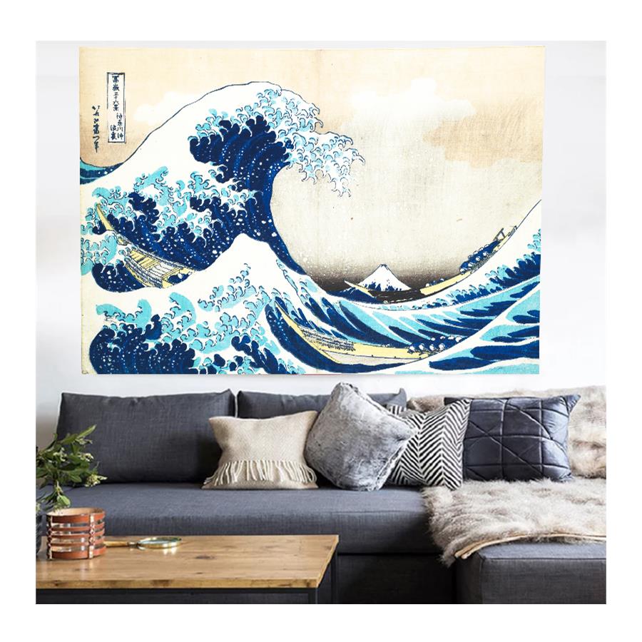 70 X 100 Cm Art - Katsushika Hokusai – The Great Wave Duvar Halısı