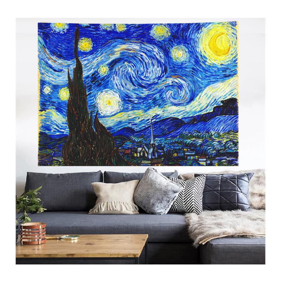 70 X 100 Cm Van Gogh - The Starry Night Duvar Halısı