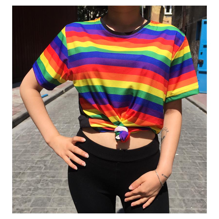 Dijital Baskı - Lgbt- Rainbow (Unisex)  T-Shirt