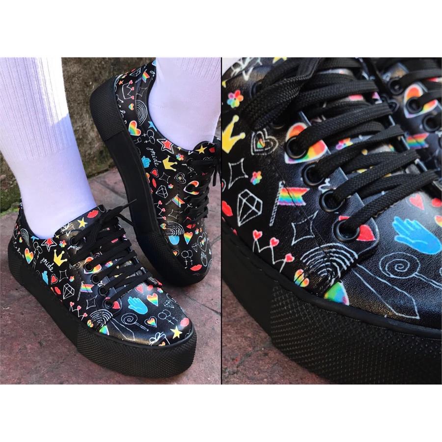 Love Kolaj Kadın Sneakers Ayakkabı
