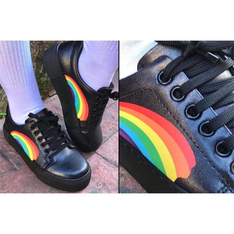 Lgbt Rainbow Gokkusagi Kadin Sneakers Ayakkabi Kayk011 Kostebek Com Tr