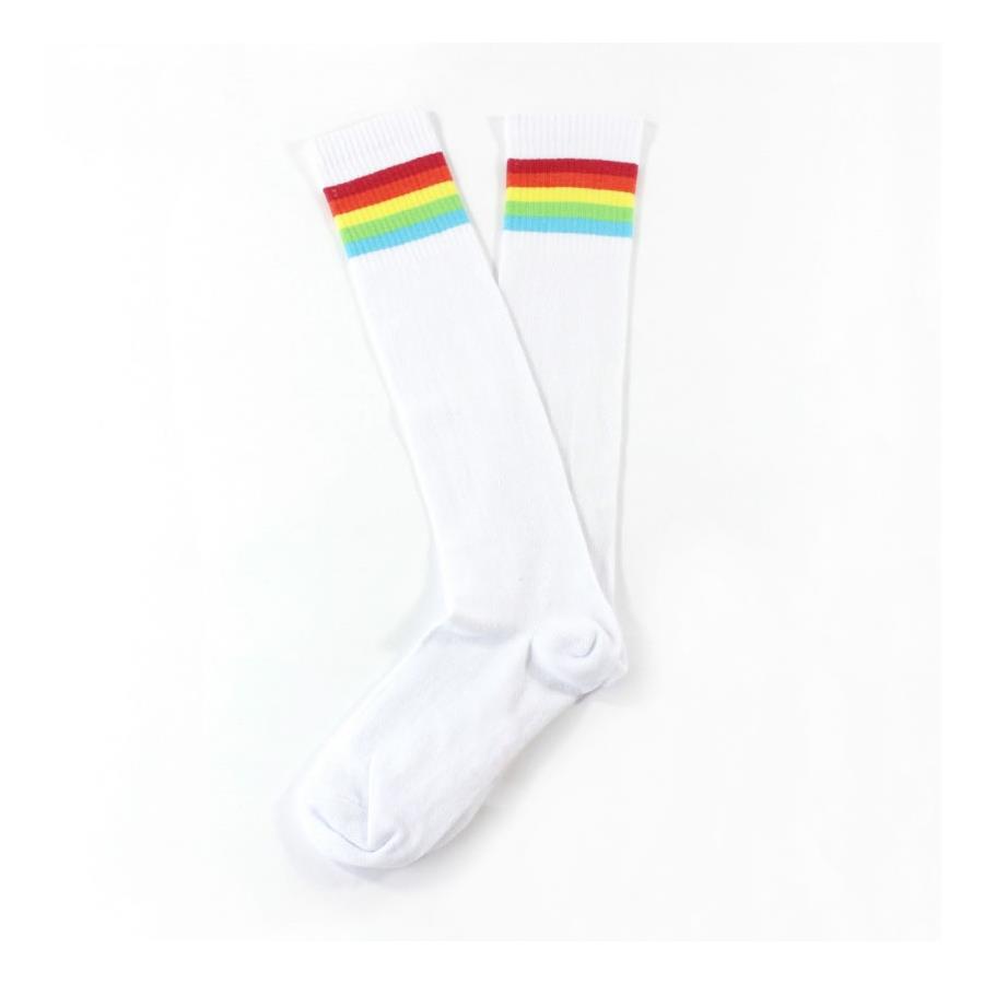 Rainbow Beyaz Dizaltı Çorap