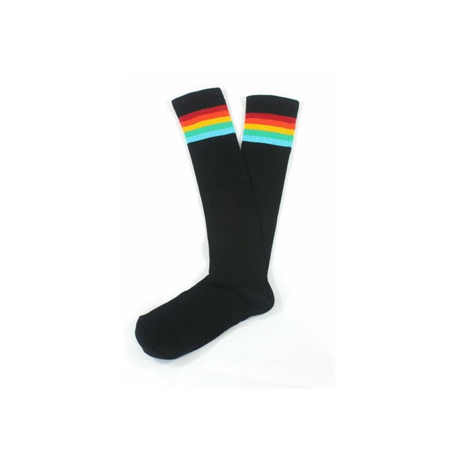 Rainbow Siyah Dizaltı Çorap