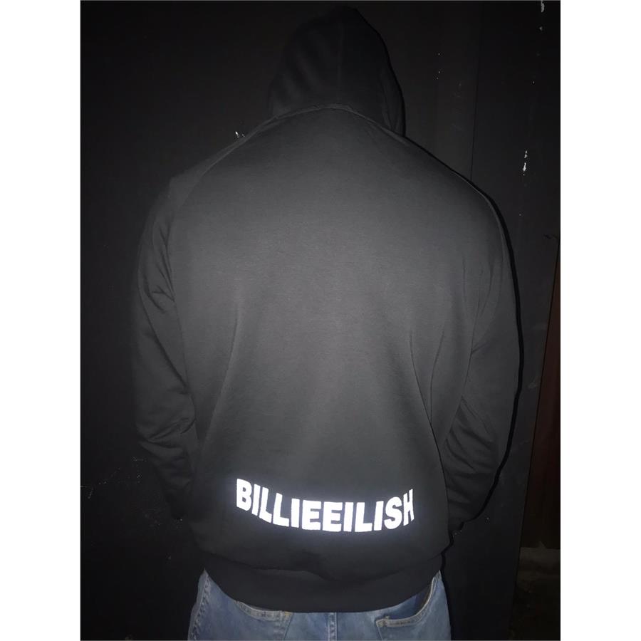 Billie Eilish Logo Karanlıkta Kendini Gösreten Baskı (Unisex) Kapüşonlu Sweatshirt