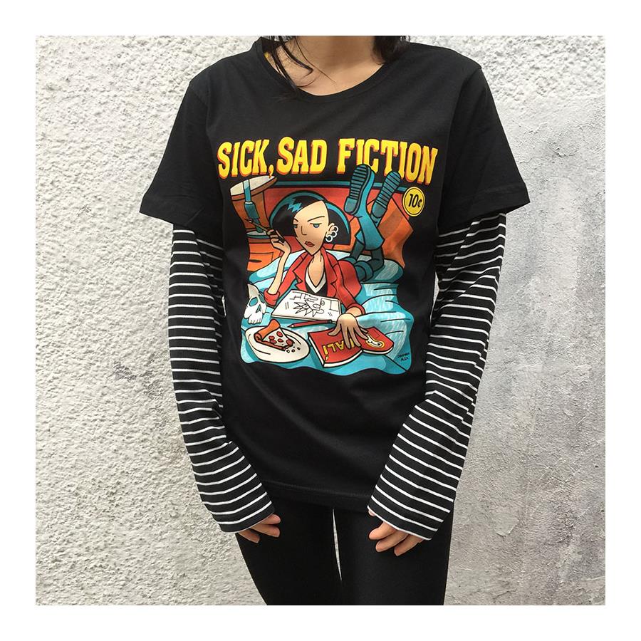 Daria - Sick Sad Fiction Unisex Çizgili Kollu T-Shirt