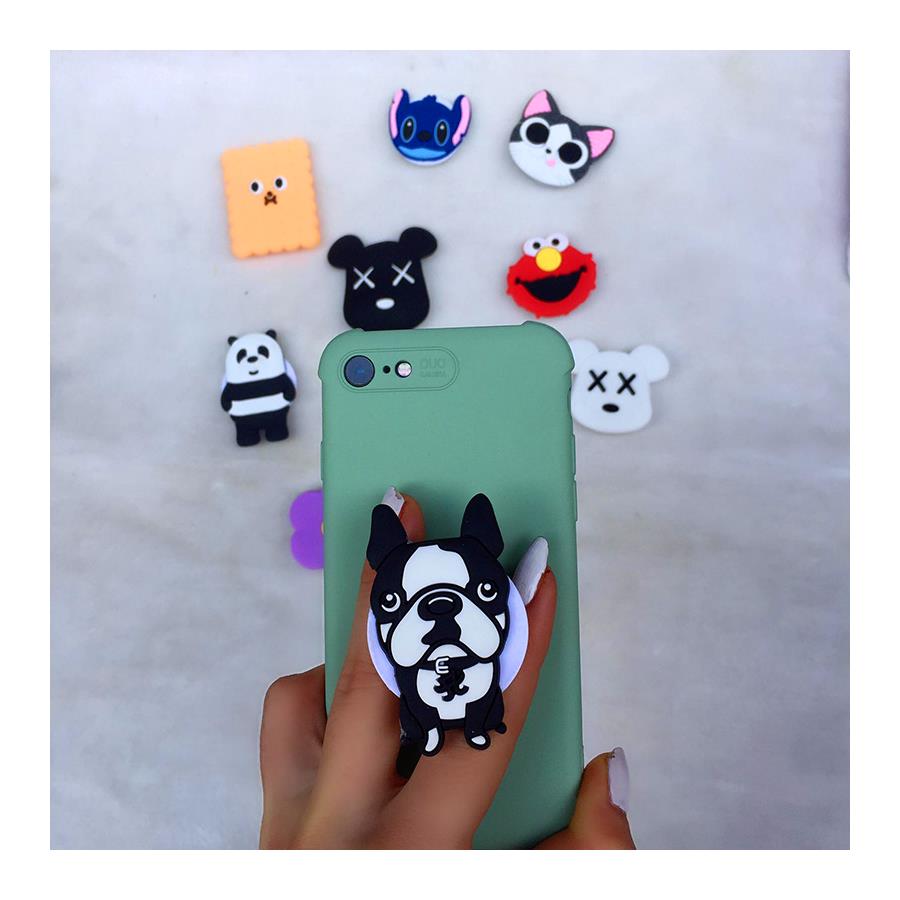 Köpek Desenli Tutuculu Yeşil Iphone Telefon Kılıfları