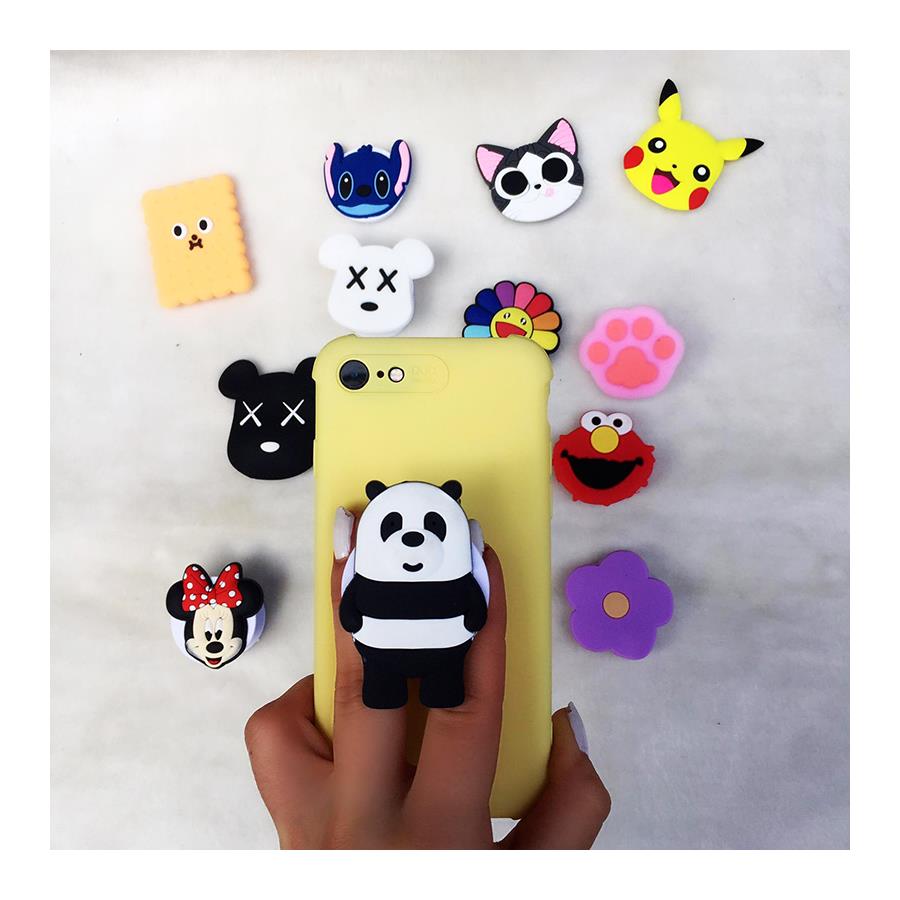 Panda Tutuculu Sarı Iphone Telefon Kılıfları