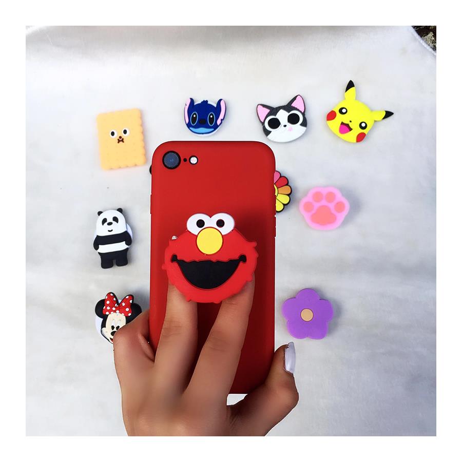 Kurabiye Canavarı-Elmo Tutuculu Kırmızı Iphone Telefon Kılıfları