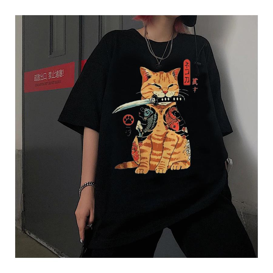 Katana Samurai Cat Unisex T-Shirt