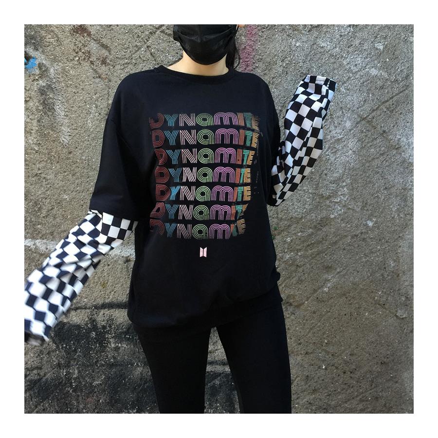 K-Pop Bts-Dynamite Unisex Damalı Kollu T-Shirt