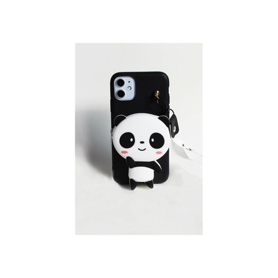 Cüzdanlı Ve Boyundan Asmalı Cute Panda Iphone Telefon Kılıfları
