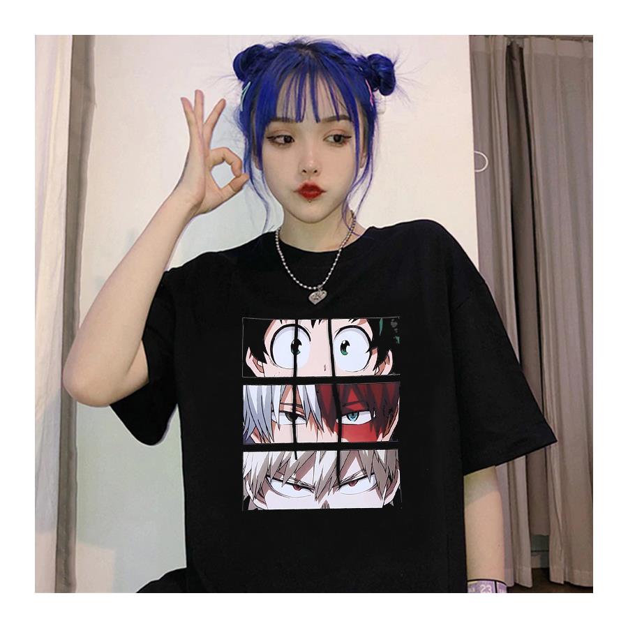 Anime Siyah My Hero Academia - Mix Eyes Unisex T-Shirt