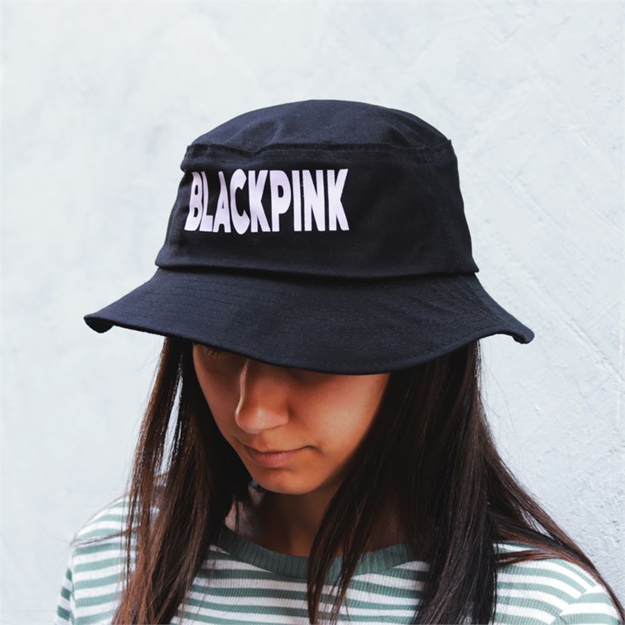 K-Pop - Black Pink Logo Bucket Şapka