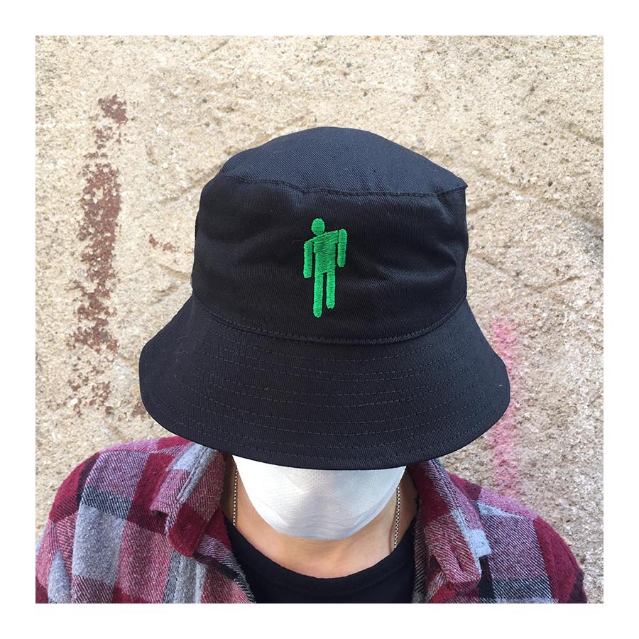 Billie Eilish Yeşil Sembol Siyah Bucket Şapka