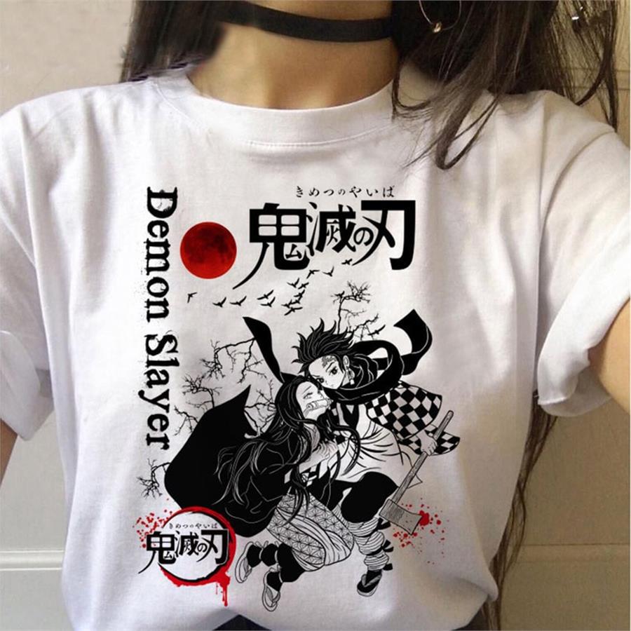 Anime Demon Slayer - Kimetsu No Yaiba Beyaz Unisex T-Shirt
