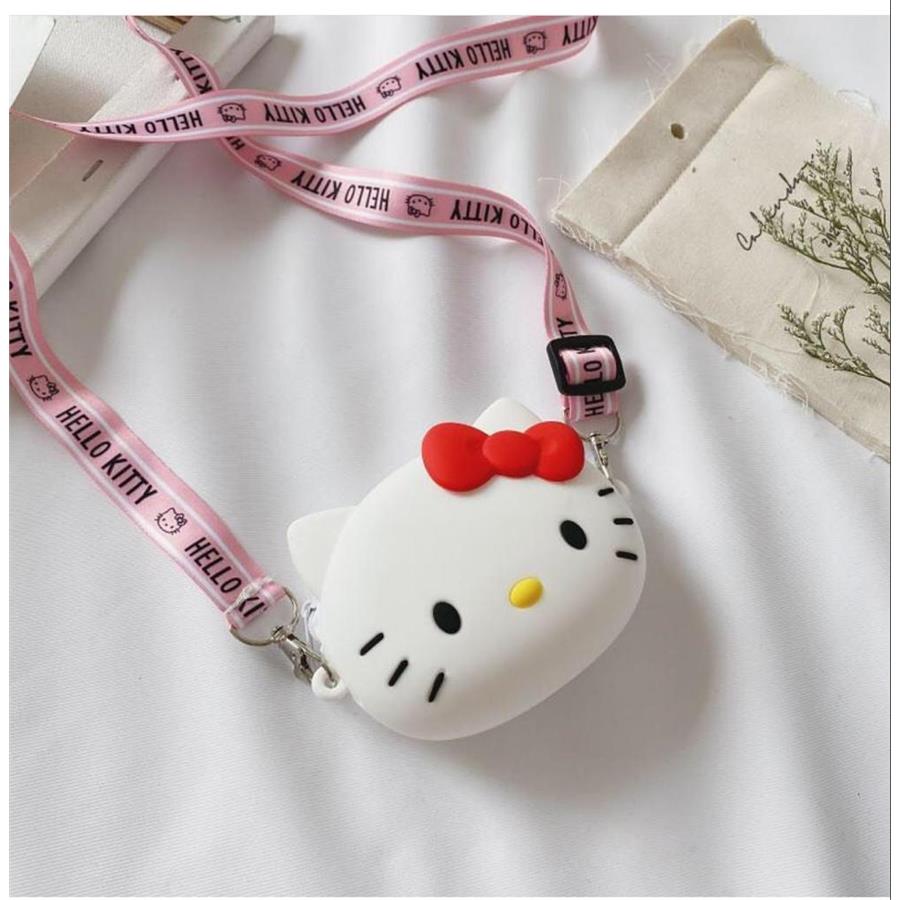 Hello Kitty Tasarım Silikon Mini Ayarlanabilir Omuz Askılı Çanta