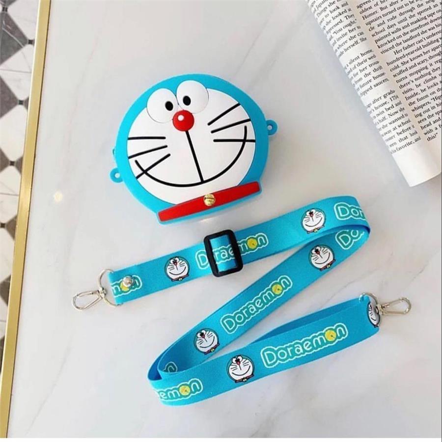 Doraemon Tasarım Silikon Mini Ayarlanabilir Omuz Askılı Çanta