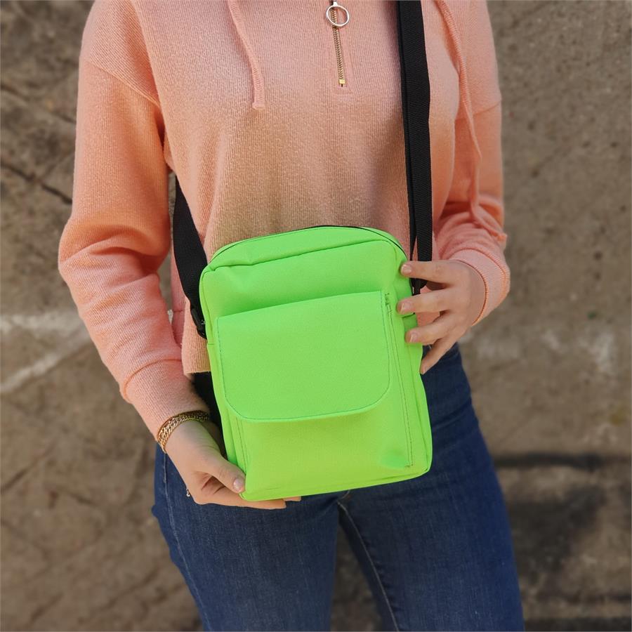 Neon Yeşil Ayarlanabilir Çapraz Çanta