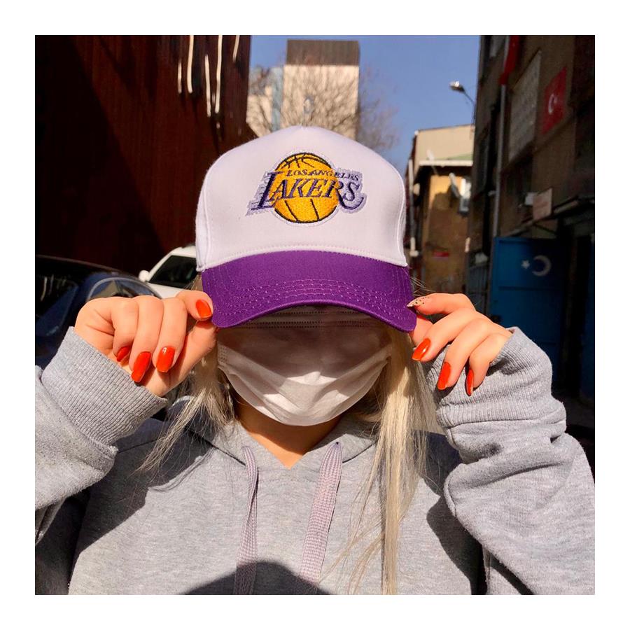 Nba Los Angeles Lakers Beyaz Mor Şapka