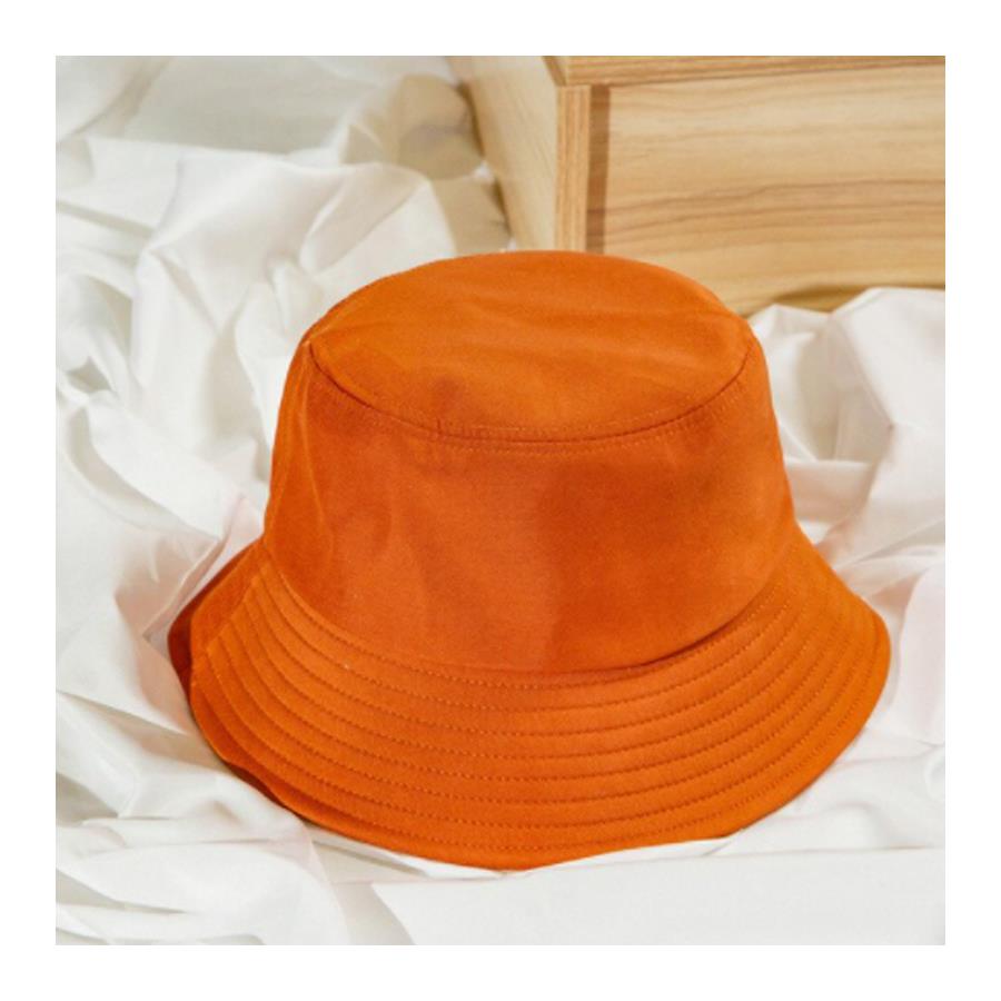 Düz Turuncu Bucket Şapka