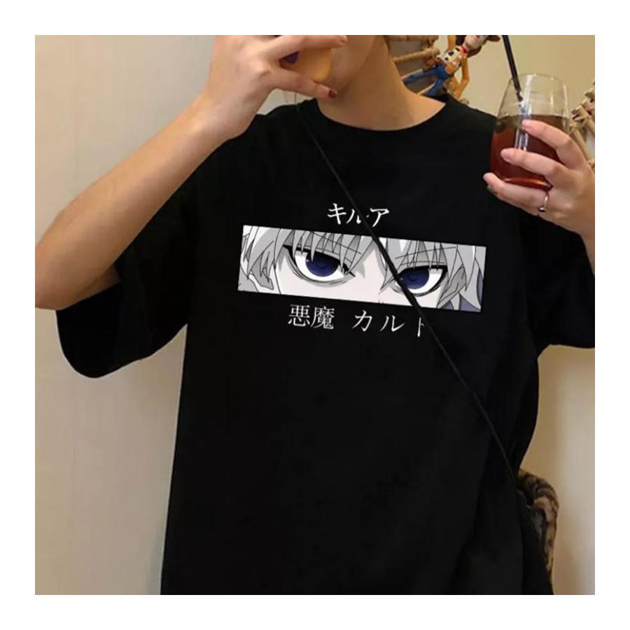 Anime Hunter X Hunter Killua Eyes Siyah Unisex T-Shirt