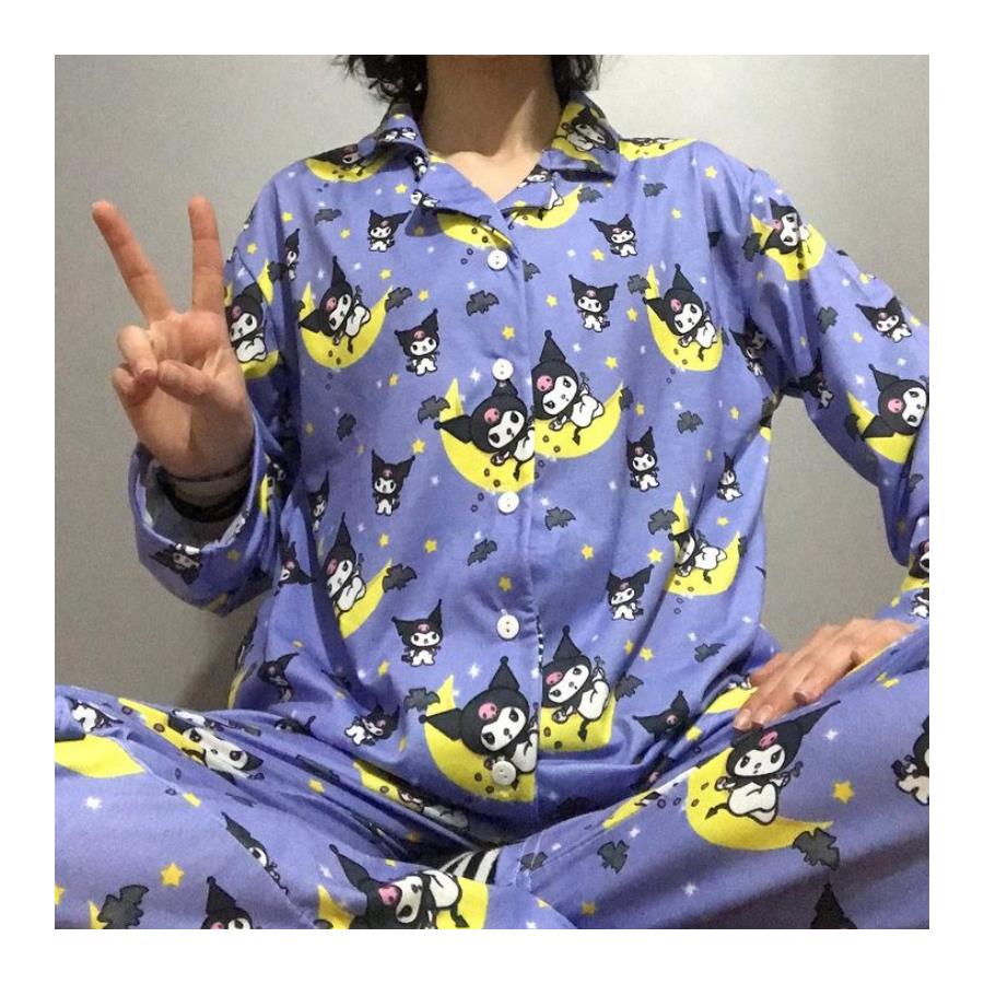 Anime Kuromi Yarasa Kolaj (Unisex) Pijama Takımı