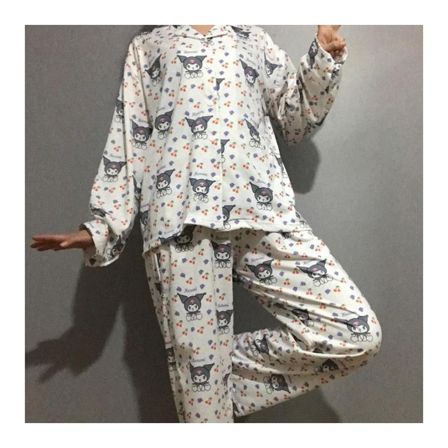Anime Kuromi Cherry Kolaj (Unisex) Pijama Takımı