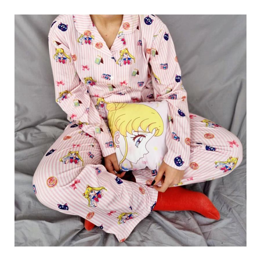Anime Sailor Moon Luna Kolaj (Unisex) Pijama Takımı