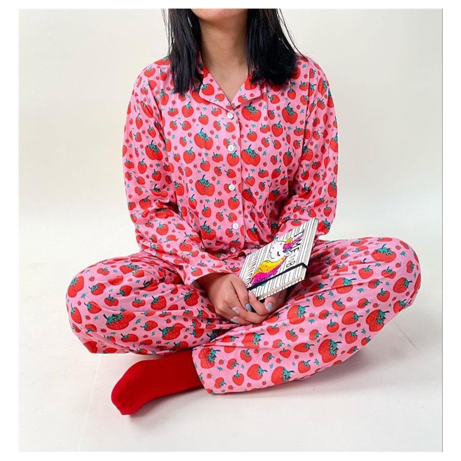 Çilek Kolaj  (Unisex) Pijama Takımı