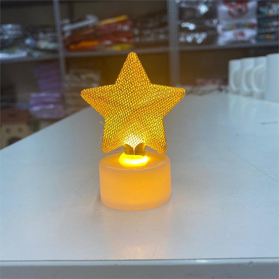 Dekoratif Led Işıklı Metal Mini Yıldız Lamba