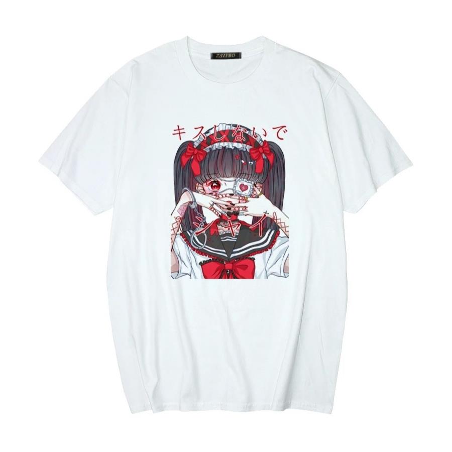 Anime Girl Loli Goth Beyaz (Unisex) T-Shirt 