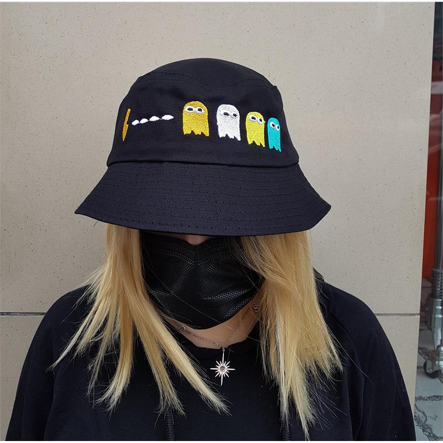 Pac - Man Siyah Bucket Şapka