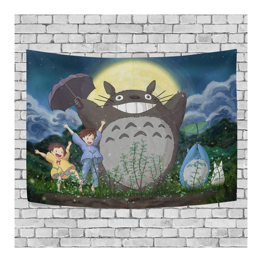 Anime 70 X 100 Cm Friends Of Umbrella Totoro Duvar Halısı 
