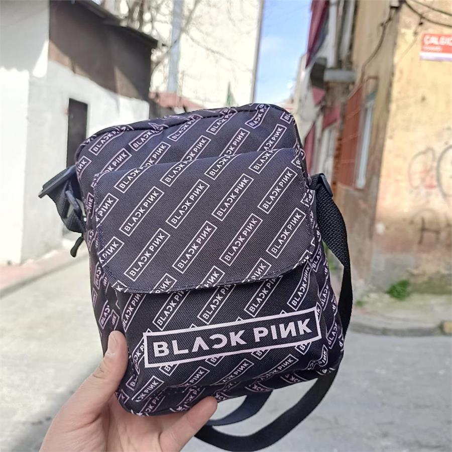 Black Pink Kolaj Ayarlanabilir Çapraz Çanta