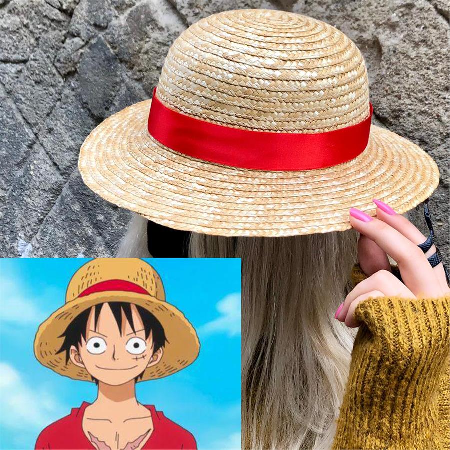 Anime One Piece - Luffy Hasır Şapka