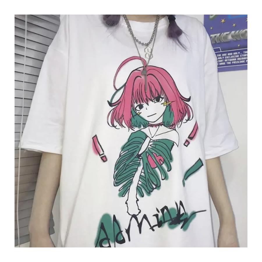 Anime Beyaz Harajuku Aesthetic Mingliusili Unisex T-Shirt