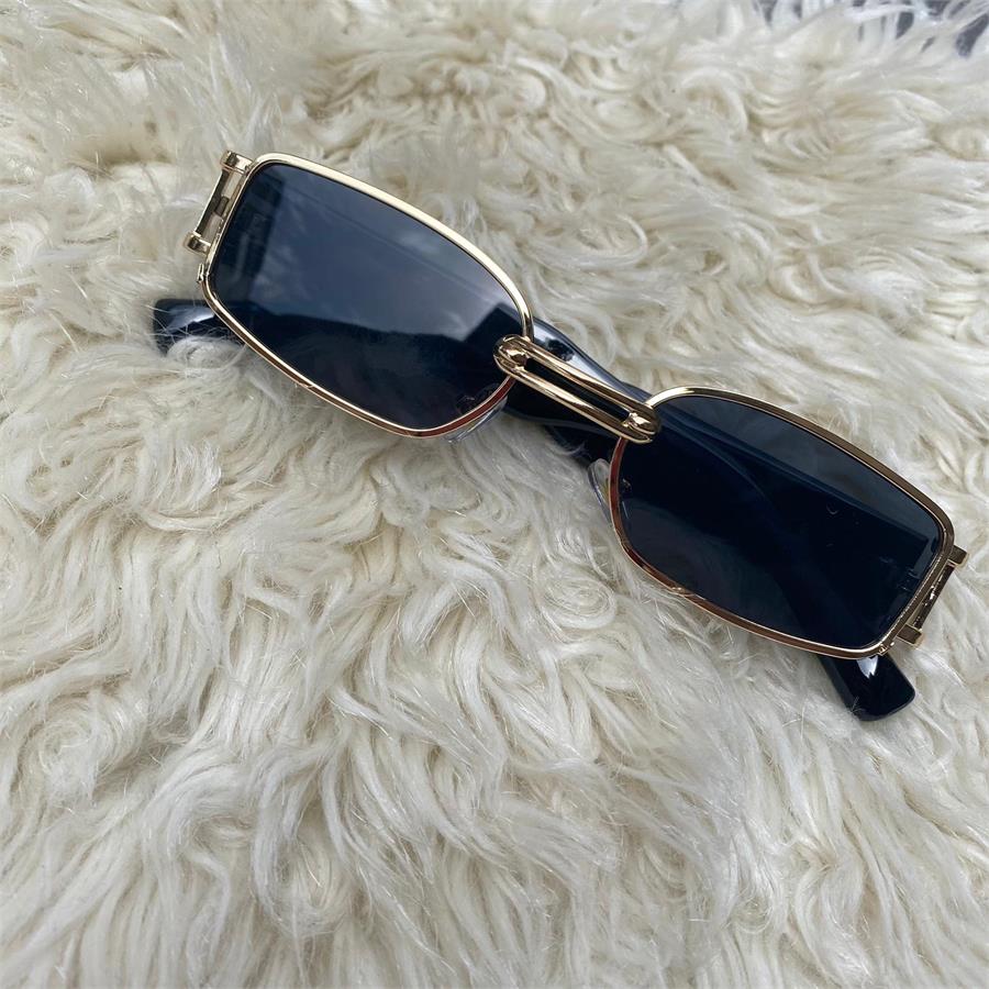 Siyah Vintage Shelby Gold Çerçeve Güneş Gözlüğü