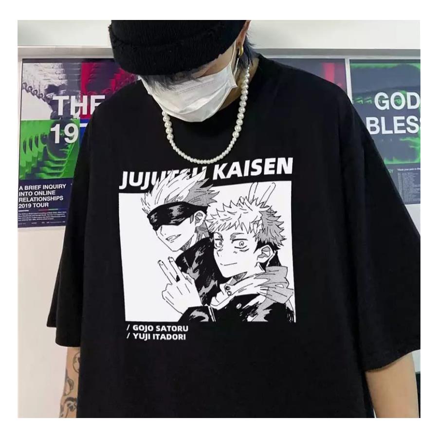 Anime Jujutsu Kaisen Characters Siyah Unisex T-Shirt