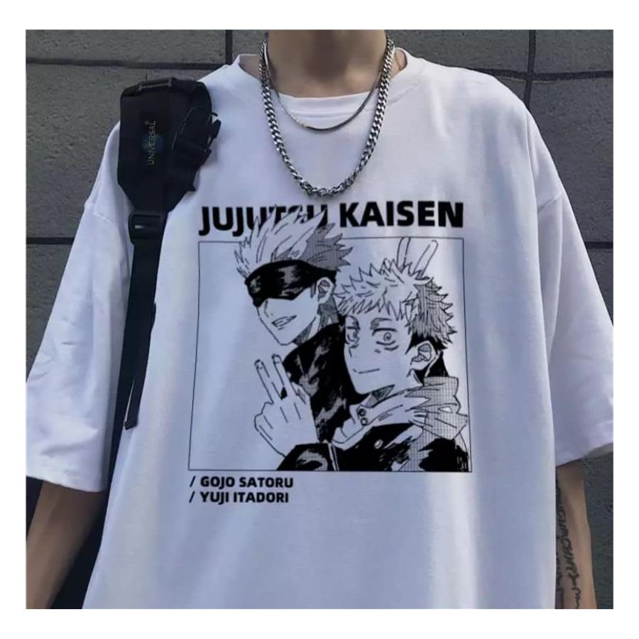 Anime Jujutsu Kaisen Characters Beyaz Unisex T-Shirt